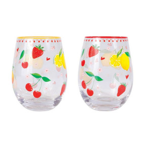 Conj. 2 copos FRUTAS